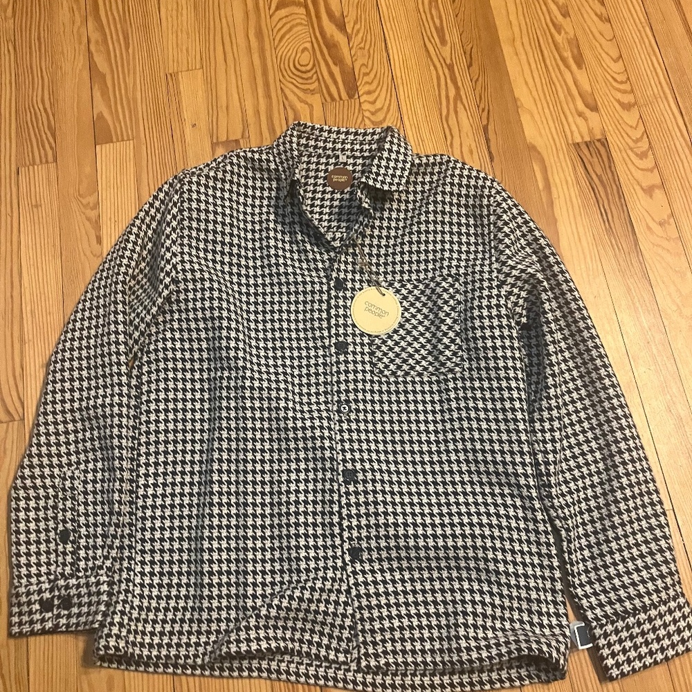 Common people men’s houndstooth shirt